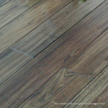 Dunkelgrauer rustikaler antiker alter Blick Robinia Chinese Teak Solid Wood Flooring